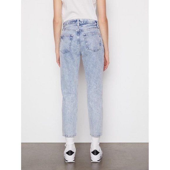 🆕 FRAME Le Original High Rise Straight Leg Button Fly Jeans Richlake Blue Sz 24 - Picture 5 of 15
